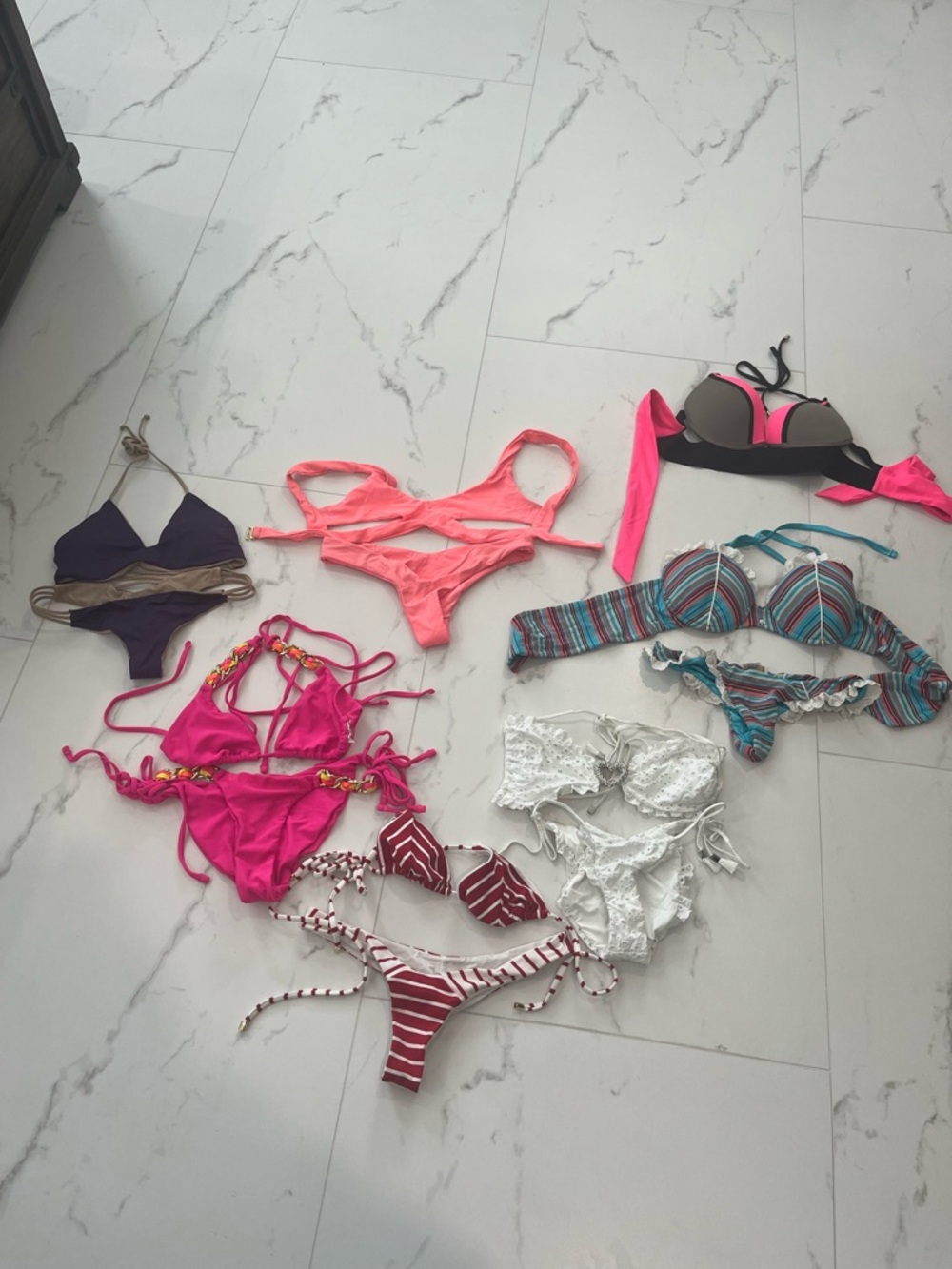 Lot of Beach Bunny, Lee + Lani, Frankie’s bikinis